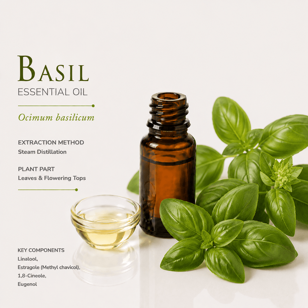 Αιθέριο έλαιο Βασιλικός (Basil), φαρμακευτικής &amp; καλλυντικής χρήσης - Avgerinos Pharmacy