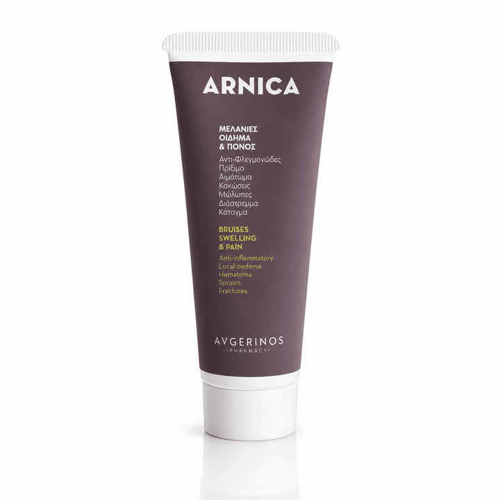Arnica Φυτική Κρέμα για Κακώσεις, Χτυπήματα, Μελανιές, Πρήξιμο &amp; Πόνους Αρθρώσεων, 75ml - Avgerinos Pharmacy