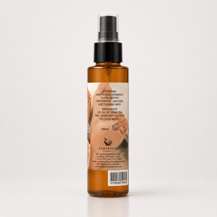 Foot Deo, Φυσικό Αποσμητικό &amp; Αντιμυκητιακό Spray Ποδιών, 100ml - Avgerinos Pharmacy