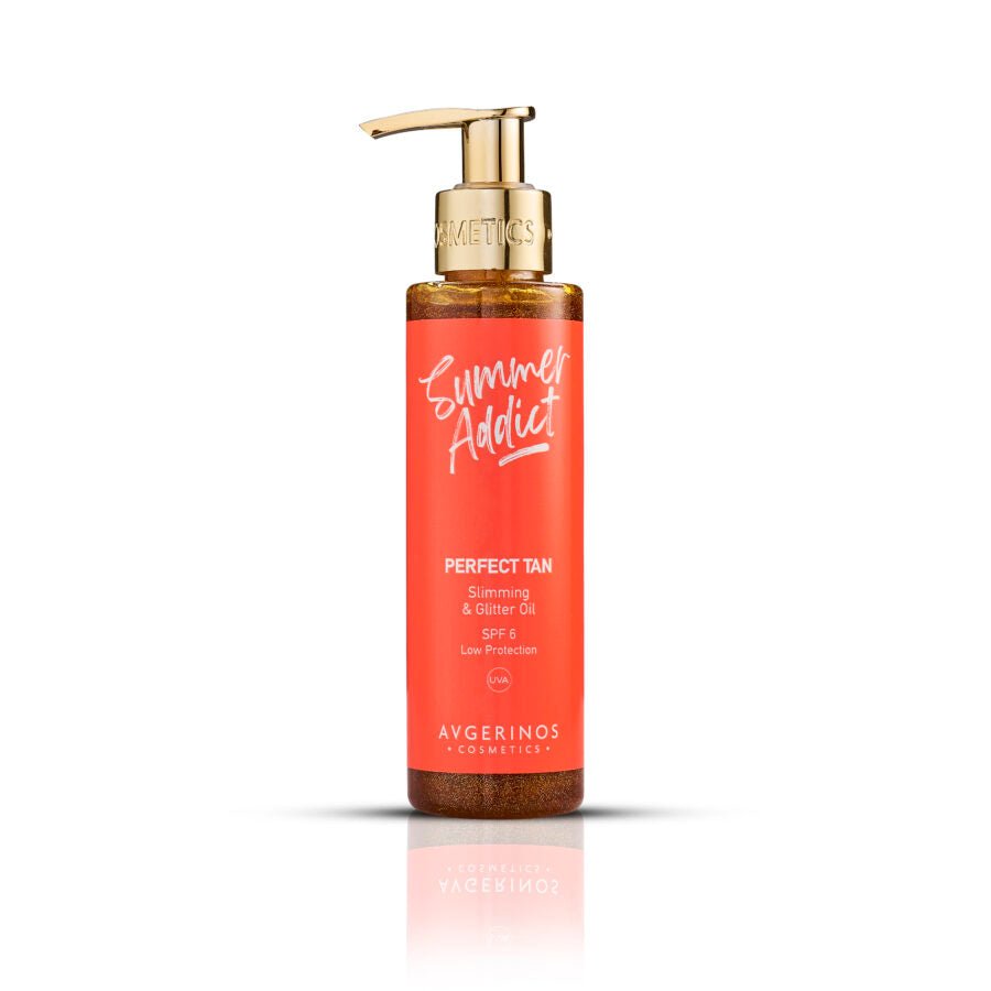 Summer Addict Perfect Tan - Αντηλιακό Λάδι Slimming & Glitter Oil, Spf 6, 150ml - Avgerinos Pharmacy